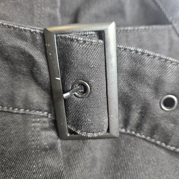 Princess Polly Sz10 NWT SuperShort black JeanSkirts with Wide Belt Sexy Stunning - Picture 8 of 16